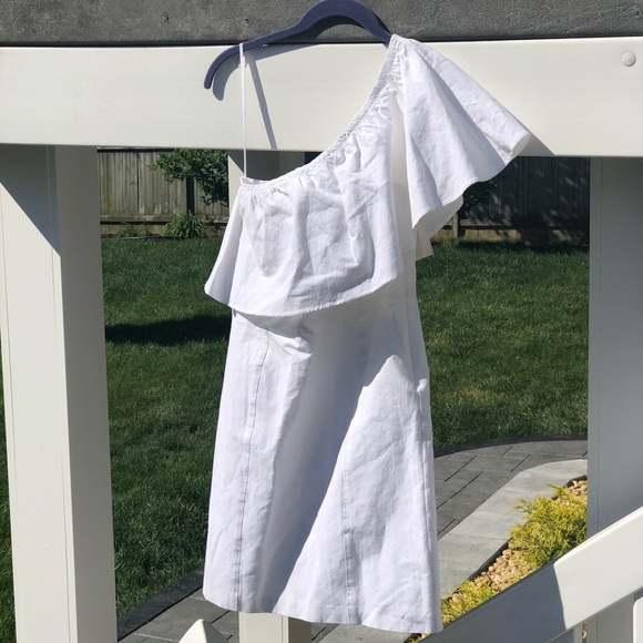 ALC One Shoulder White Dress 0 - Picture 3 of 3